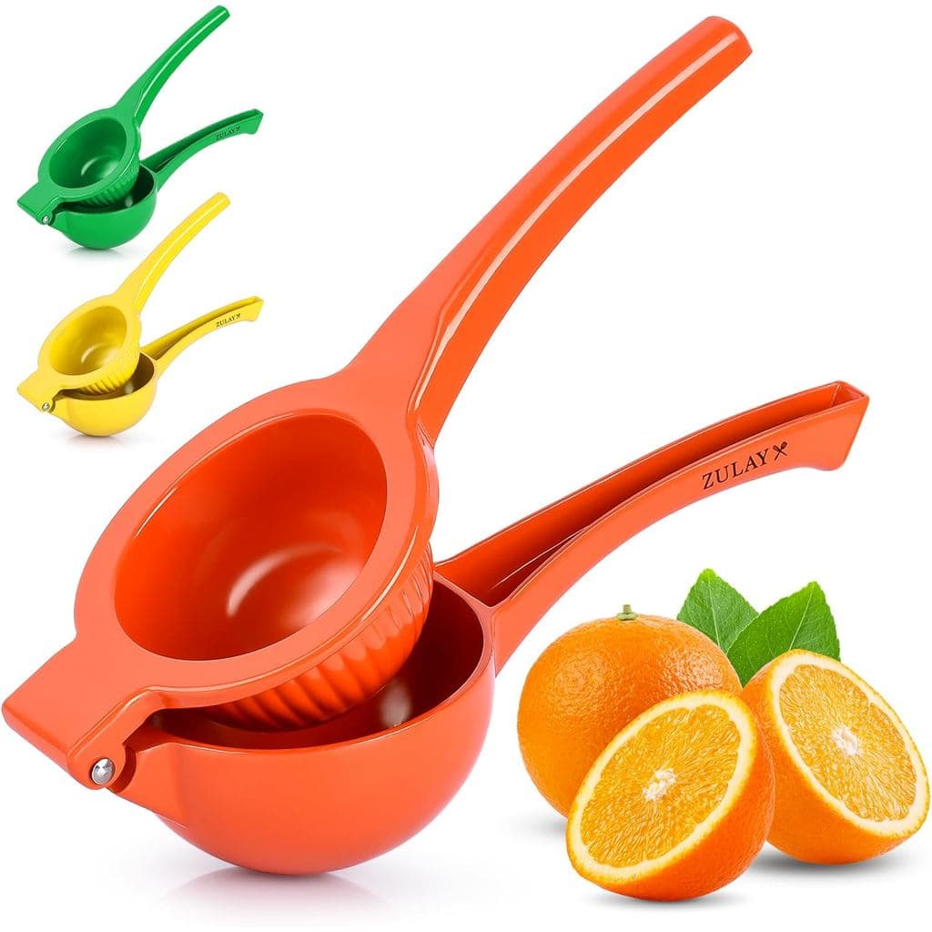 Espremedor de Laranjas de Metal Premium Zulay Kitchen – Espremedor Manual de Cítricos de Alta Resistência para Máxima Ex