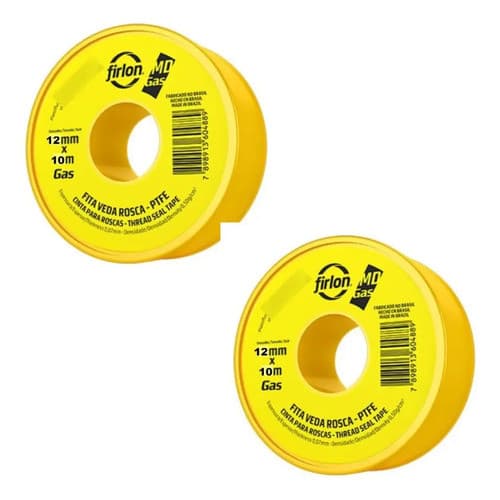 Kit 2 Fita Veda Rosca Md Gás Firlon 12mm X 10m P T F E