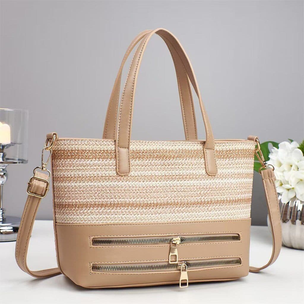 Bolsa bolsa femenina Verão novo estilo grande capacidade saco de palha nicho Retro beira-mar férias estilo praia saco Co