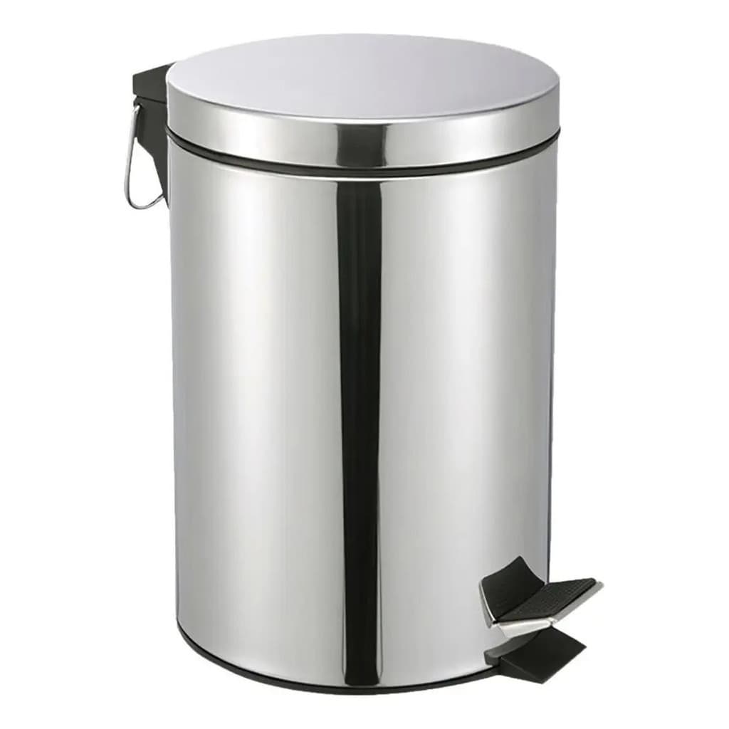 Lixeira Cesto De Lixo 12 Litros Em Inox Com Balde Removível
