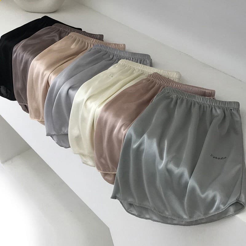 Shorts de Seda Femininos para Dormir, Shorts Casuais, Pijama Boxer, Shorts Macios para Mulheres***-&& ----- &&-&&---*&--