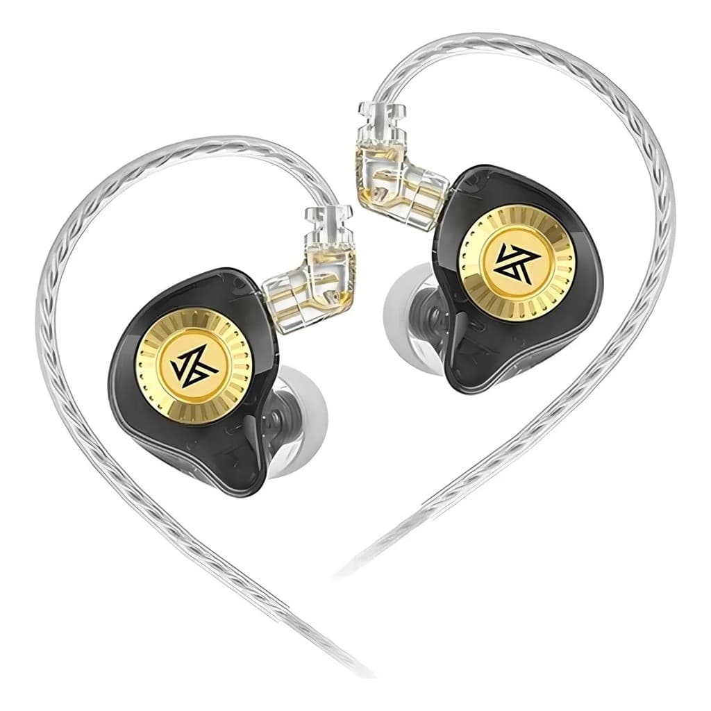 Fones De Ouvido Kz Edx Pro Dynamic Hifi Bass - Sem Microfone - Pretos
