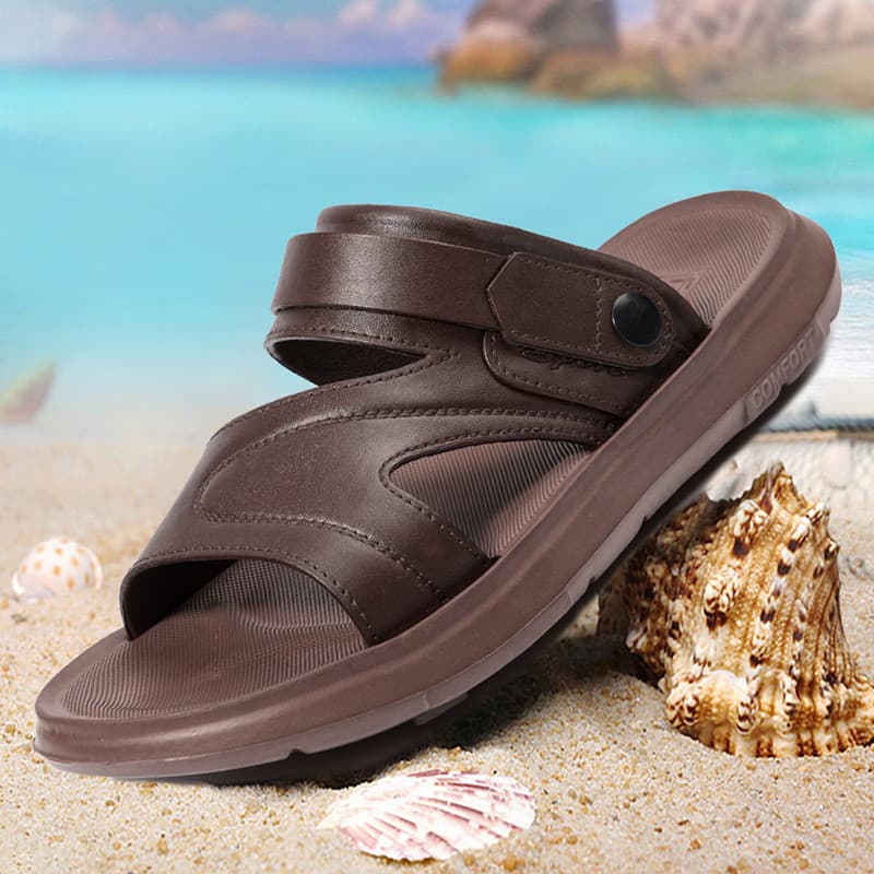 Atacado novo estilo sandálias masculinas de uma peça praia sandálias de dupla utilização pai sapatos masculinos na moda