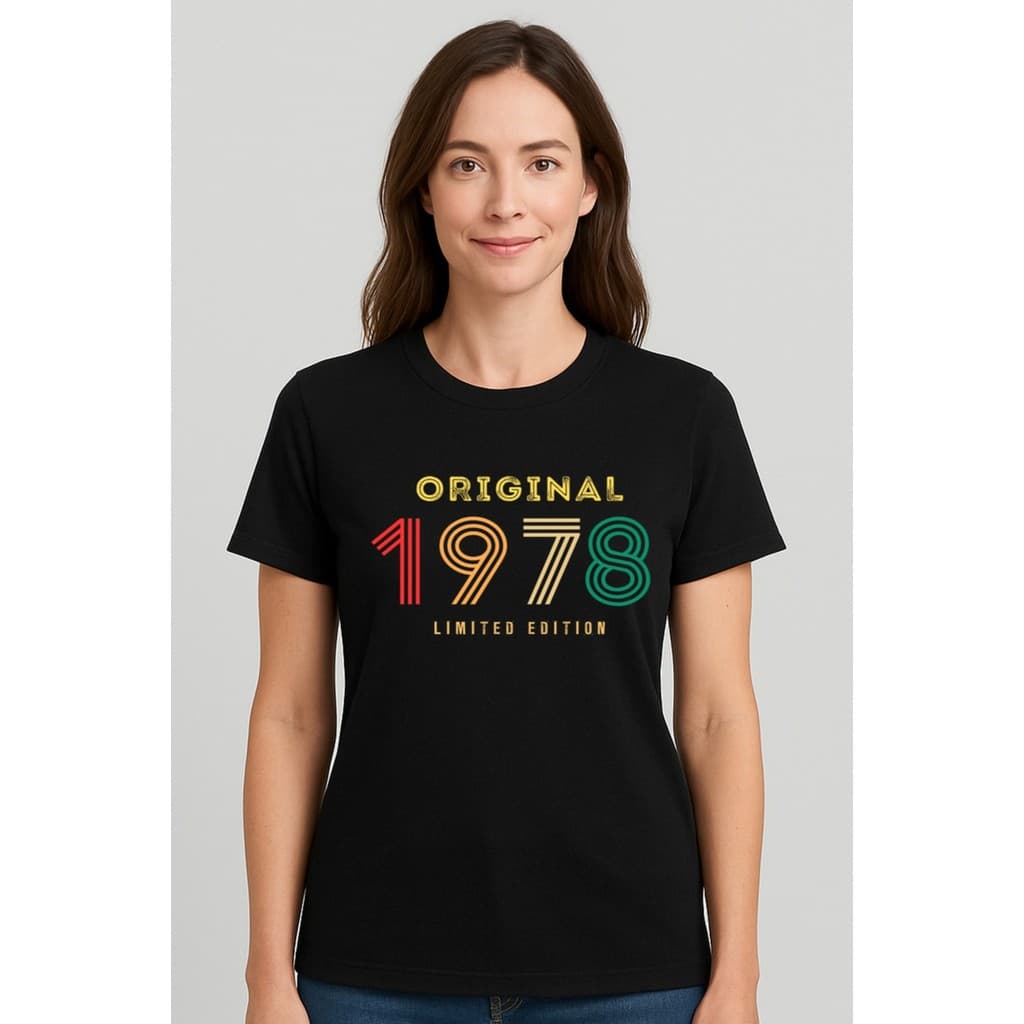 Camiseta Preta Casual Original Limited Editom Ano 1978