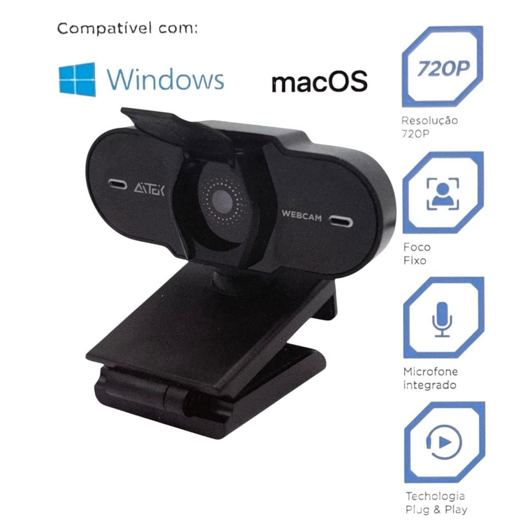Webcam Full Hd 720p Sigma Aitek W410 Microfone Integrado NEW