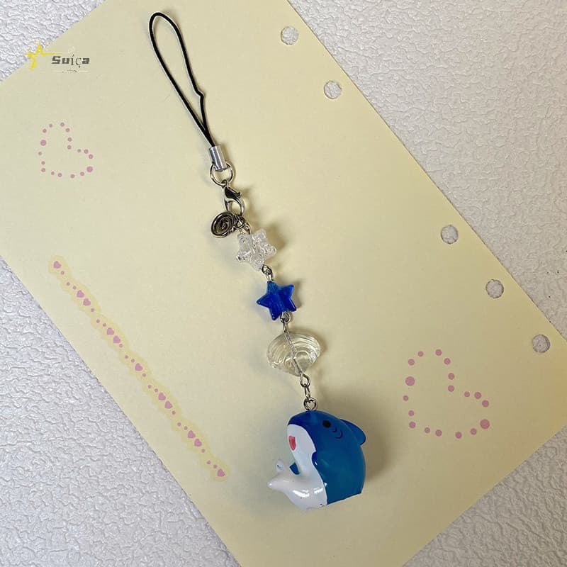 Awhrtwb Y2K Correia Estética De Telefone Celular Cartoon Shark Mobile Phone Lanyard Ocean Animal Chain For Girls Keychai