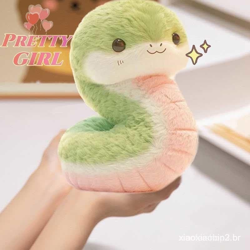 [Pretty ggirl] Nova Pequena Cobra Fofa Brinquedo De Pelúcia Boneca De Pano De Presente De Aniversário Infantil Para Namo