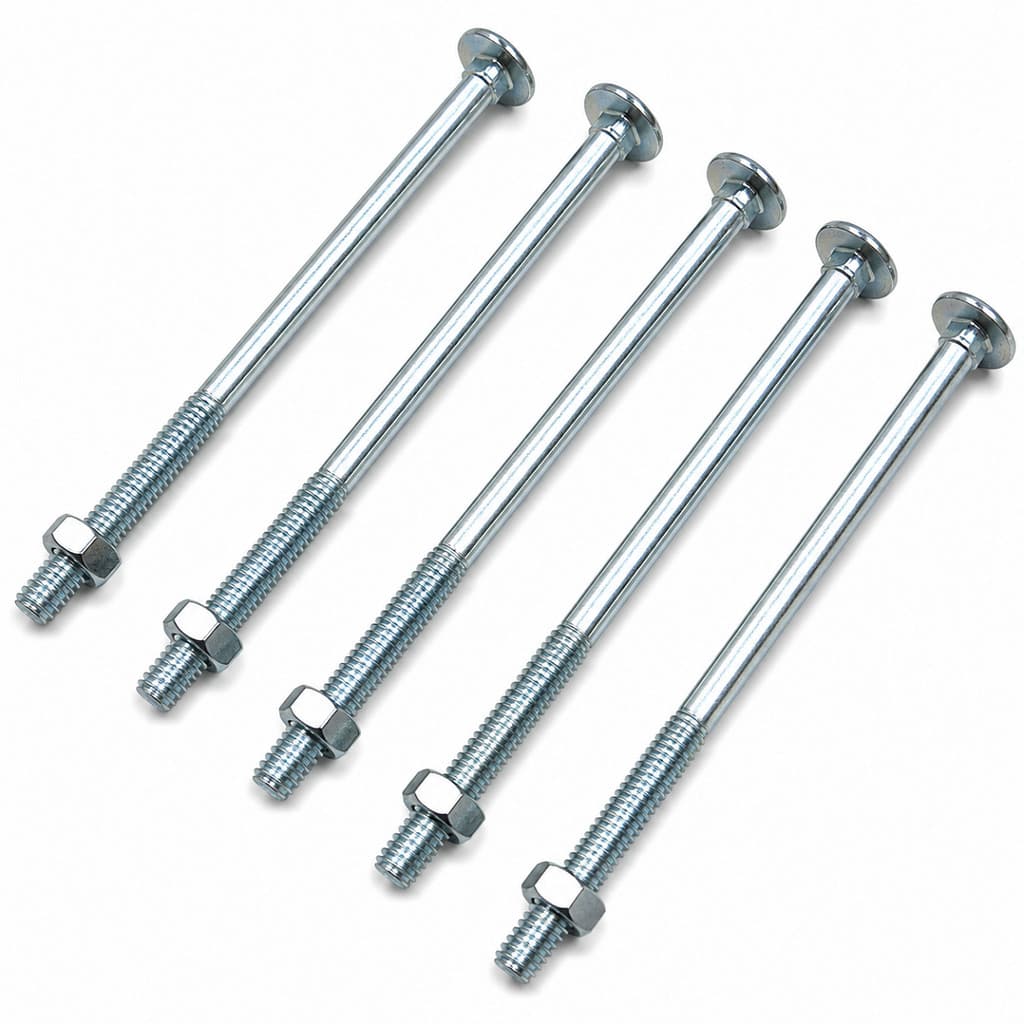 Parafuso Francês Zincado 5/16x 6 Com Porca 100 Peças