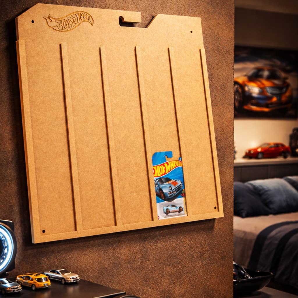 Organizador de Carrinhos Miniatura Hot Wheels Parede Display