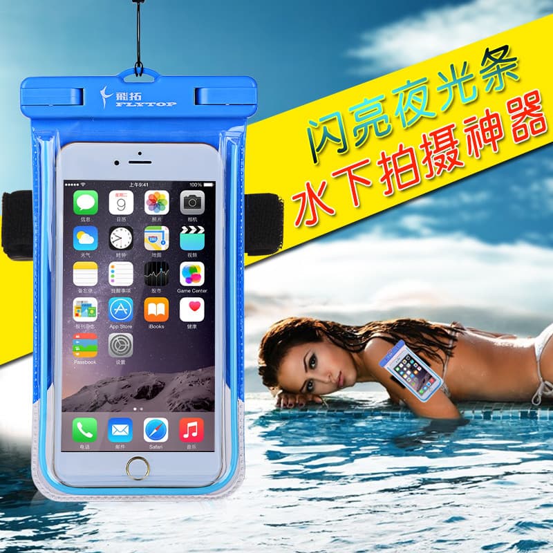 Foto subaquática saco à prova dwaterproof água do telefone móvel capa de mergulho Apple iphone6plus Halter pescoço tela