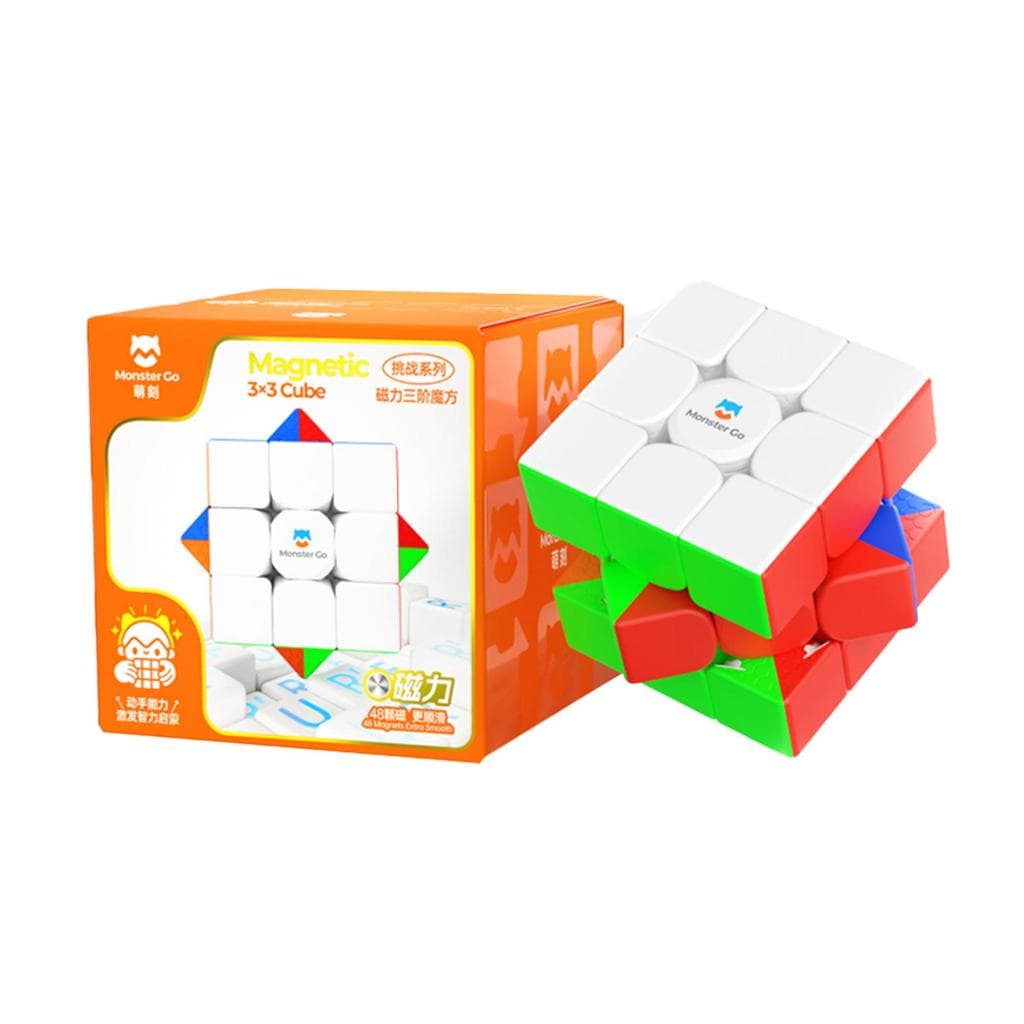 Cubo 3x3 Magnético GAN MG Monster Go V3 | Giro suave e leve | Ideal para speedcubing, treinamento e diversão educativa