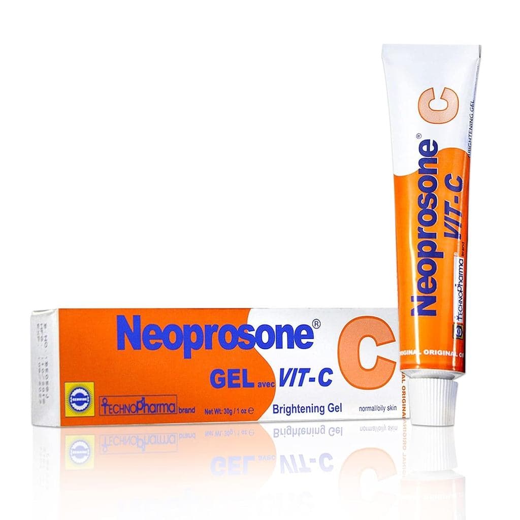 Neoprosone, Gel de Vitamina C - 1 fl oz / 30 ml - Creme Gel Clareador para Pescoço, Rosto, Corpo, Axilas, Mãos - Para Mu