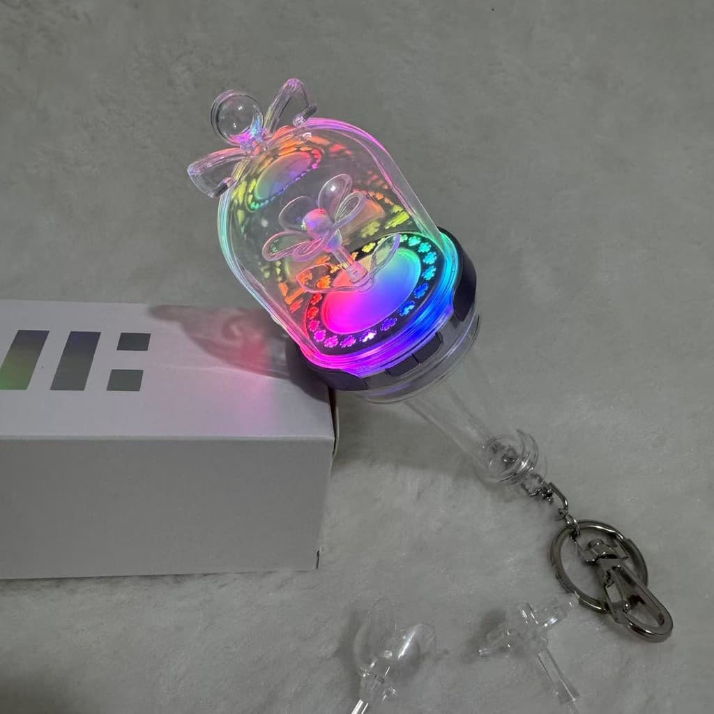 Kpop ILLIT Mini Lightstick Chaveiro YUNAH MOKA IROHA Glow Stick Chaveiros