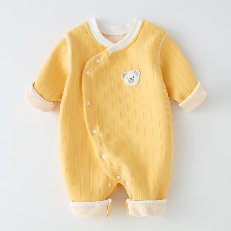 Macacão de bebê outono inverno forro de lã espessamento quente das mulheres dos homens macacão de bebê inverno roupas re