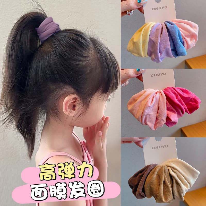 Laço de cabelo para meninas 2025, novo estilo, alta elasticidade, máscara infantil, laço de cabelo alto, rabo de cavalo