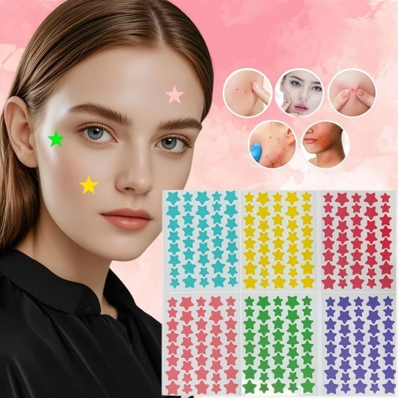 Marca Patches Para Remoção De Acne Em Forma De Estrela Adesivos De Cuidados Faciais Para Espinhas Manchas em Vários Core