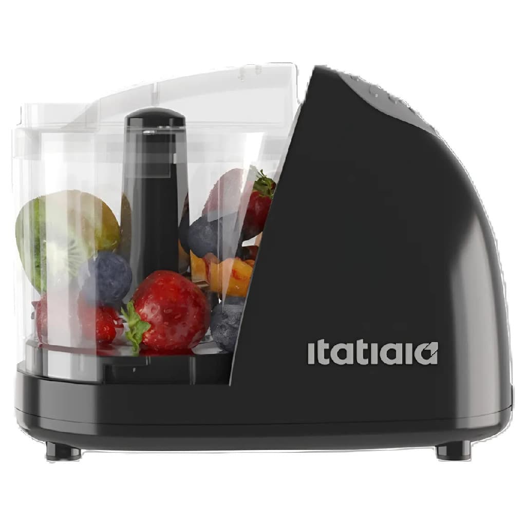 Mini Processador Preto  350ml C/ Trava de Segurança e Abertura Superior
