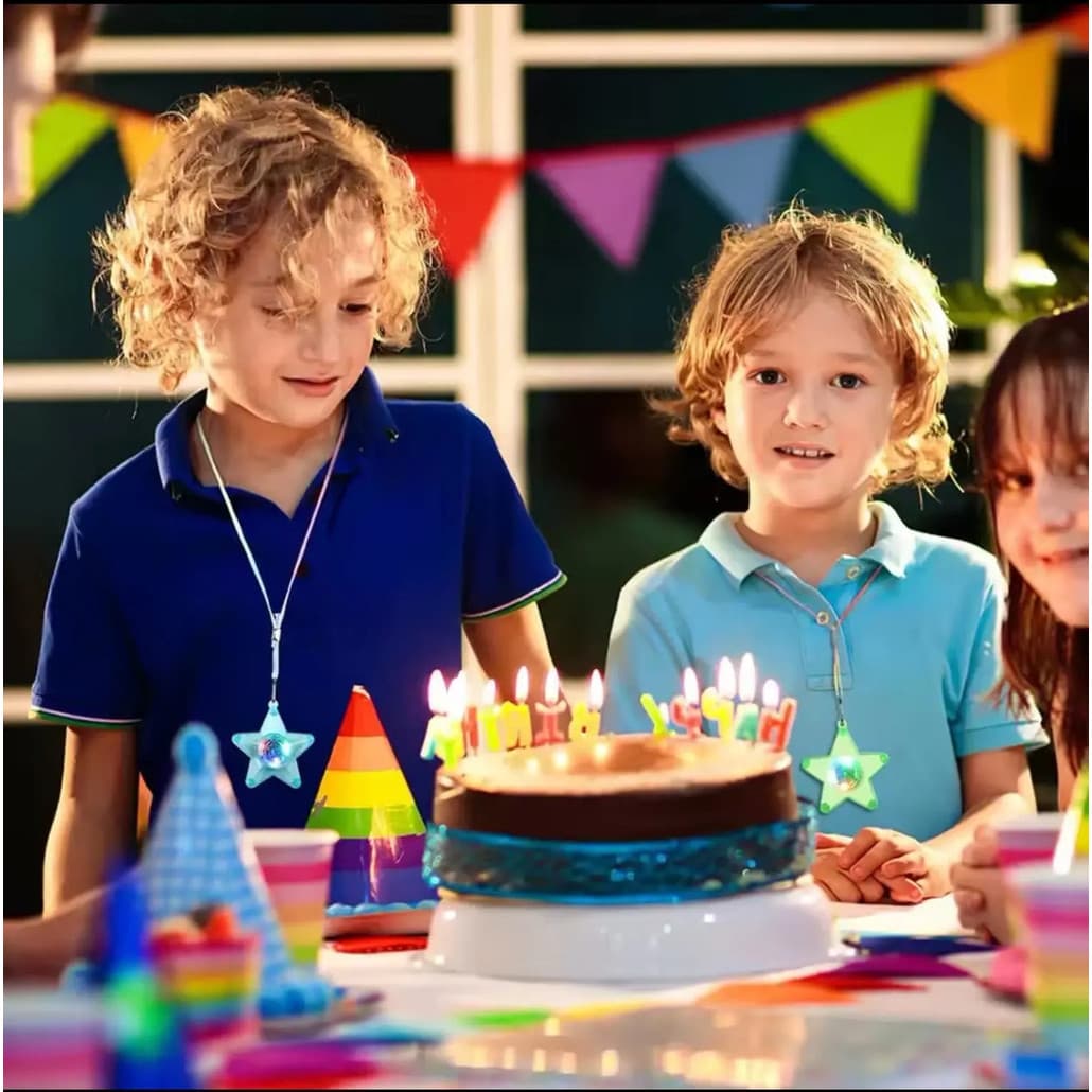 10 Colar de Pisca Pisca Variados Sortido Coração Carrinho e Malzinha Festa Balada 15 anos Neon Lembrancinhas