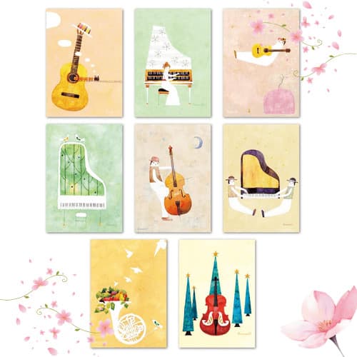 [Diretamente do Japão]Conjunto de cartões postais  
Kazuki Yamada  
105×150mm  
Autor de livros infantis  
Aquarela  
C