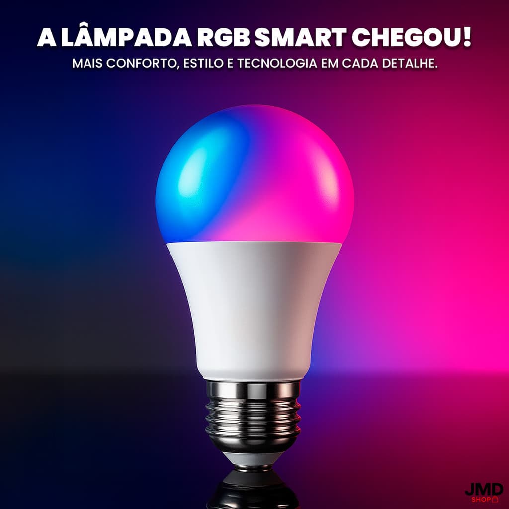 Lampada Inteligente Rgb Wifi Smart Google Alexa Colorida  9w