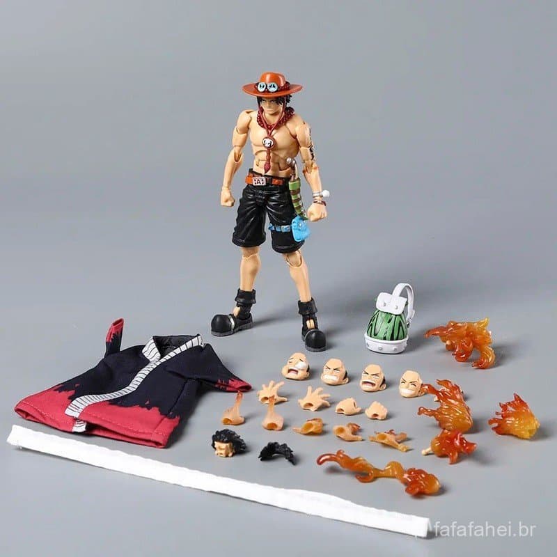 Articulado SHF Portgas D Ace Action PVC Coleção Modelo Figurals Anime Figura Brinquedo
