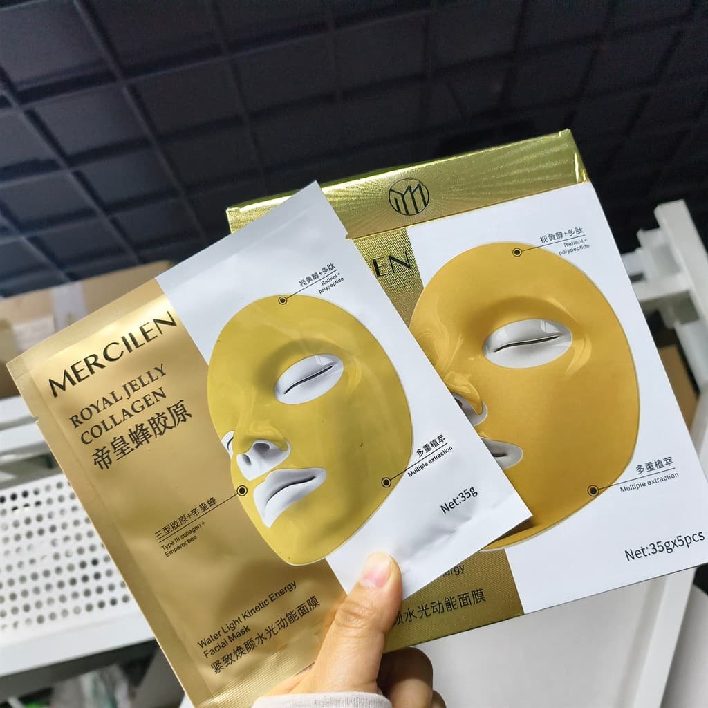 Própolis peptídeo Retinol colágeno água fotodinâmica energia máscara Mengxilan endurecimento rejuvenescedor reparação me