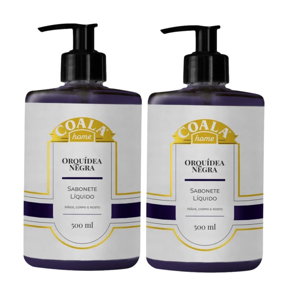 Kit 2 Sabonete Líquido Coala Orquídea Negra 500ml Envio Rápido