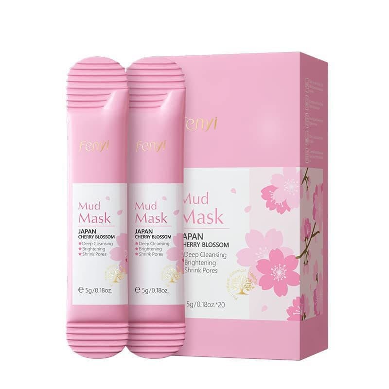 1 Pacote De 20 Peças De Máscara De Lama Facial De Individual De Flor Japonesa , Limpeza Profunda , Refinando A Pele , Me