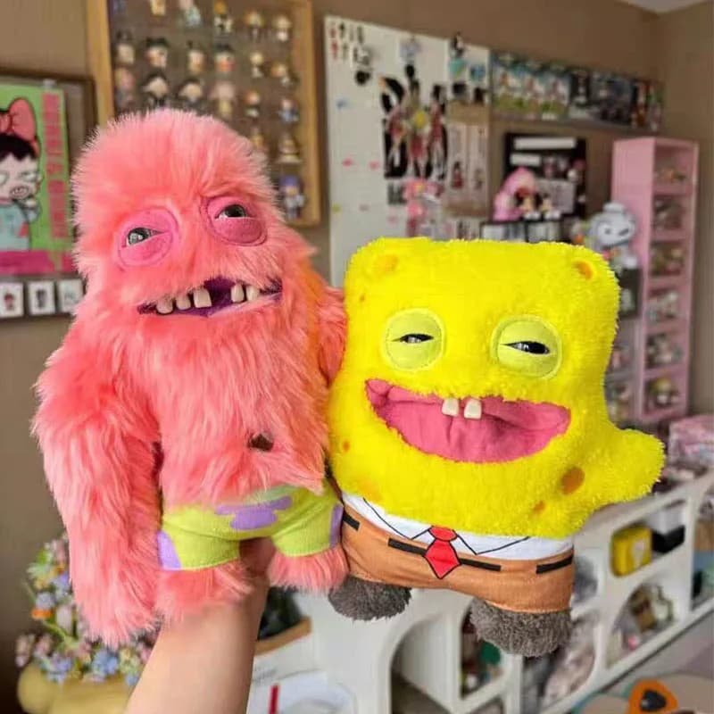 JAMXUN Brinquedo de Pelúcia Fugggler 100% Original, Monstro Feio do Bob Esponja, Brinquedo de Pelúcia Fofo com Dentes AD