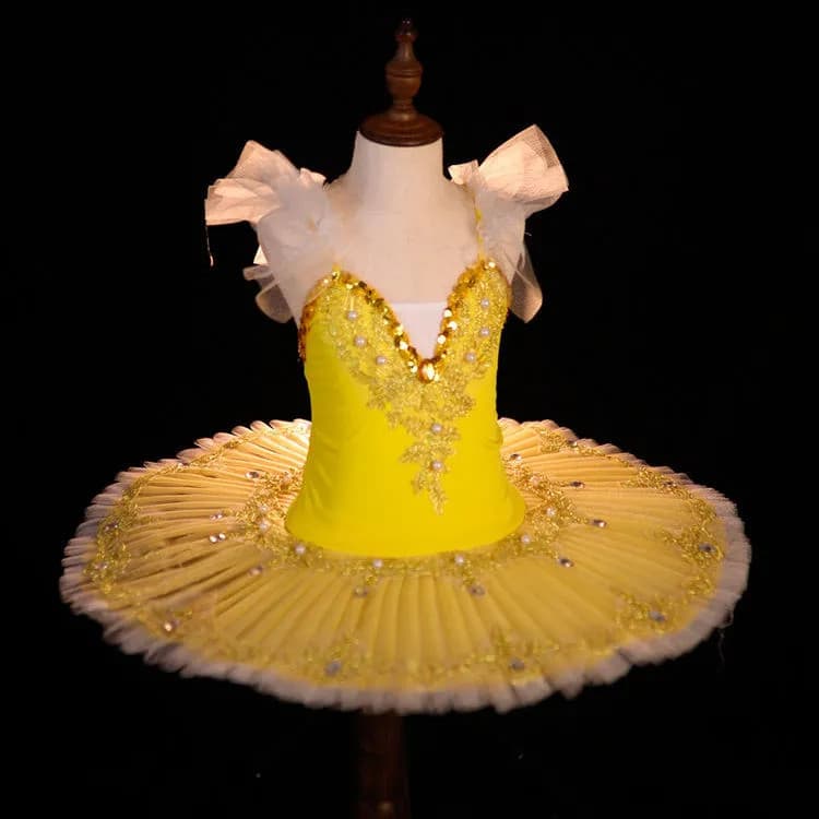 Vestido de balé para apresentações infantis, tutu para meninas, fantasia para o Dia das Crianças, fantasia de pequeno ci