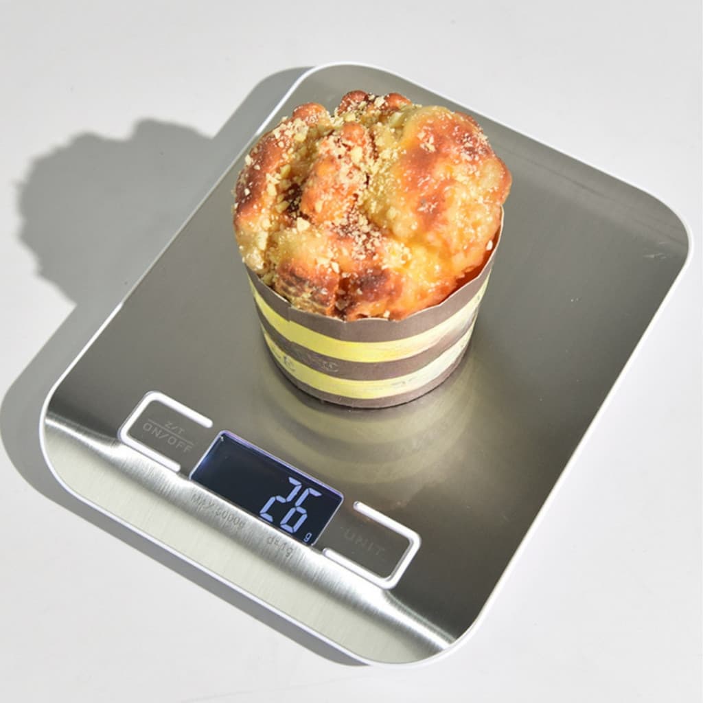 Balança Digital de Cozinha Inox alta precisão com Visor digital de ate 10Kg