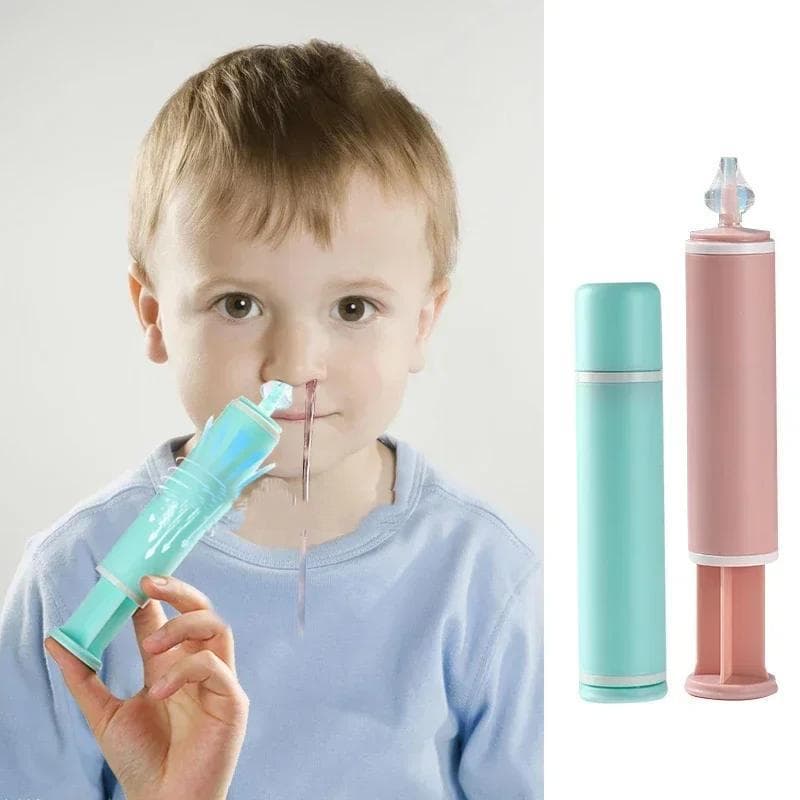 Lavador Nasal para Bebês 60ML, Aspirador Nasal para Crianças, Limpador de Nariz para Rinite, Seringa com Tubo de Agulha