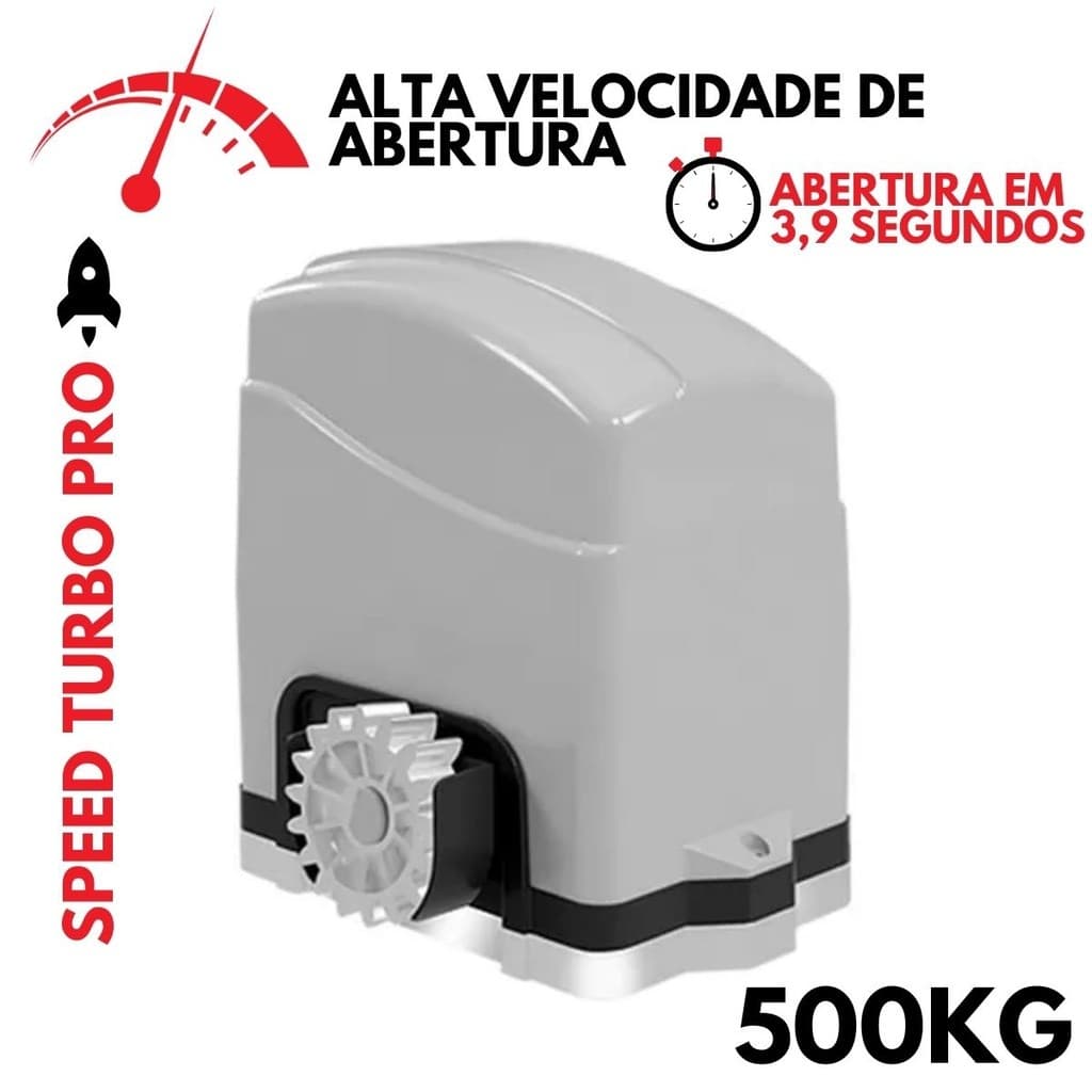 Motor Eletrônico Portão de Garagemr Trino Speed Turbo Pro 1/4 500kg Frequency Inverter Bivolt 50-60HZ