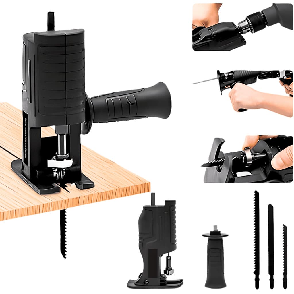 Adaptador De Serra Tico-Tico Alternativo Portátil Lâmina De Serra Elétrica Broca Elétrica Modificada