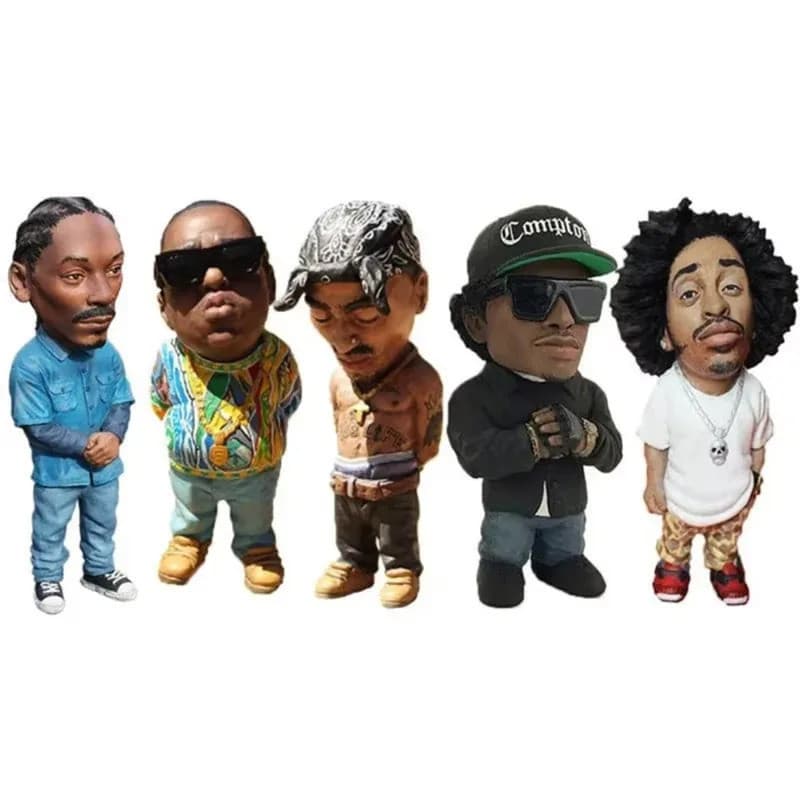 Estrelas do Rap da Costa Oeste Tupac Snoop Dogg Figura de Rapper OG Estrela do Hip Hop 2Pac Brinquedo Figuras de Ornamen