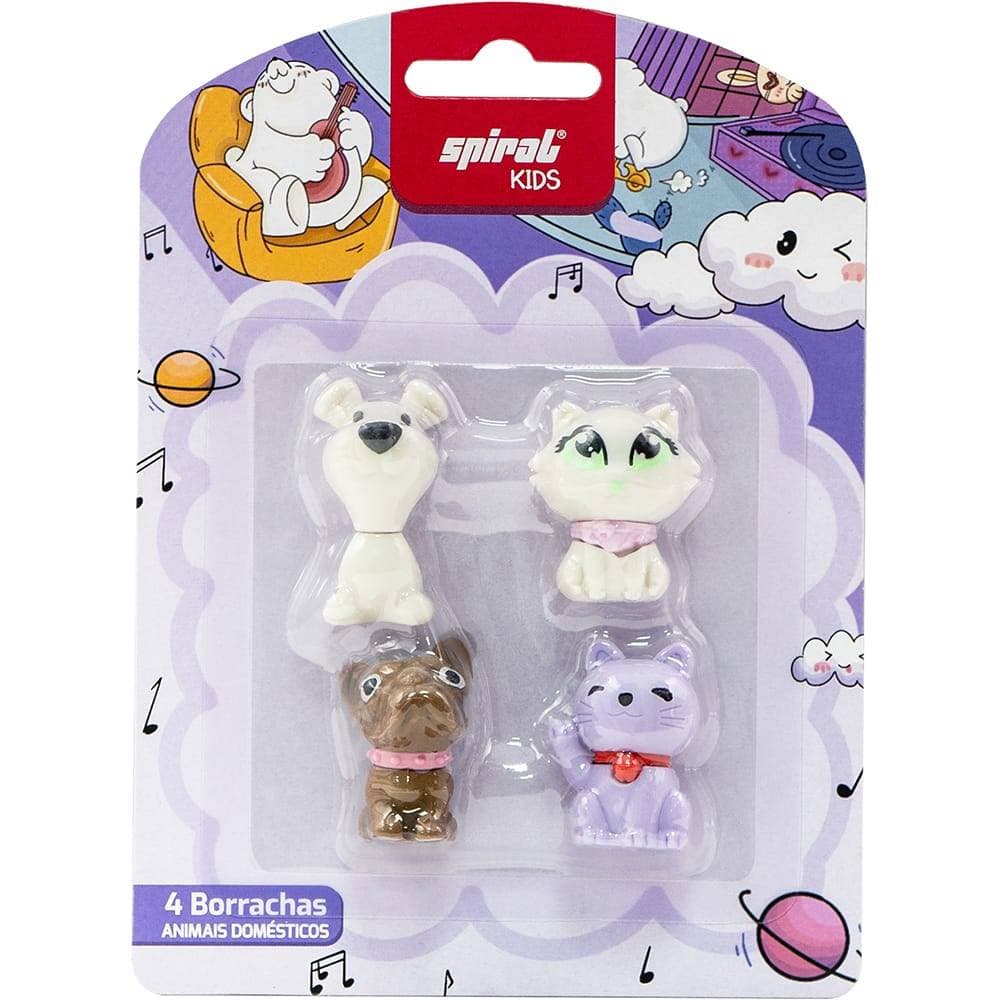 Borracha fantasia Animais domésticos Spiral Kids 4 UN