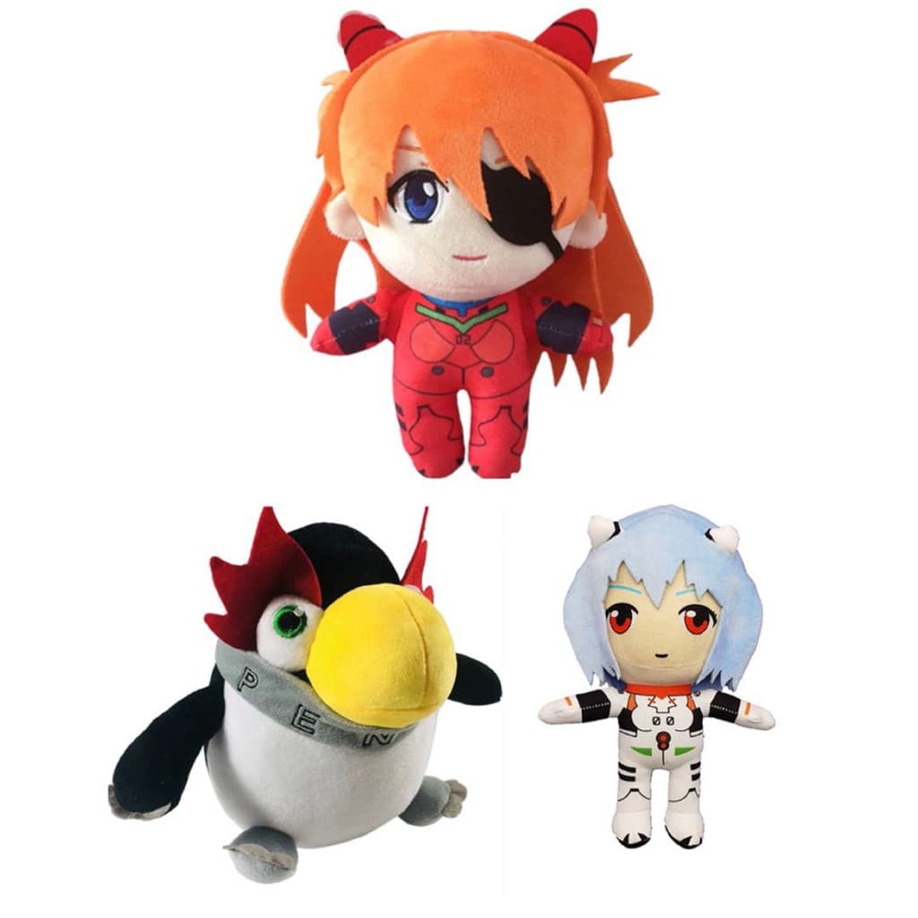 Brinquedo de Pelúcia Anime Neon Genesis Evangelion Asuka Langley Soryu de 20cm, Boneca de Pelúcia, Presente de Natal par