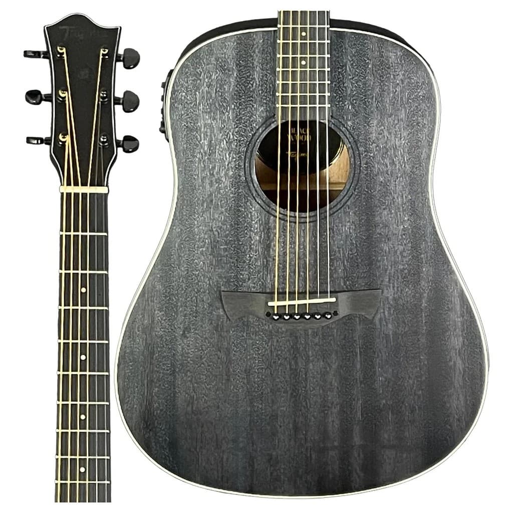 Violão Eletroacústico Tagima TBW-100 TBK Black Wood Folk Aço Fosco Madeira Preto Open Pore