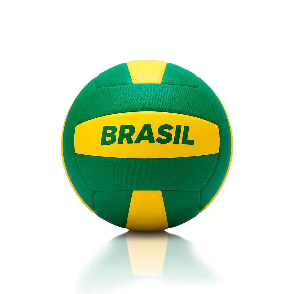 Bola De Vôlei Tamanho 5 Do Brasil Verde Amarelo EVA Copa Do Mundo 2026 - Líder