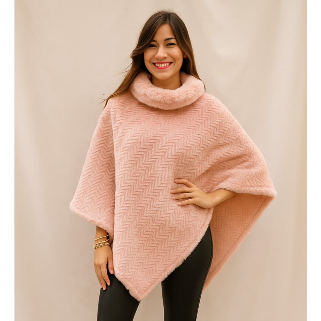 Blusa Poncho  Feminino Quentinho Estiloso Luxo Chale