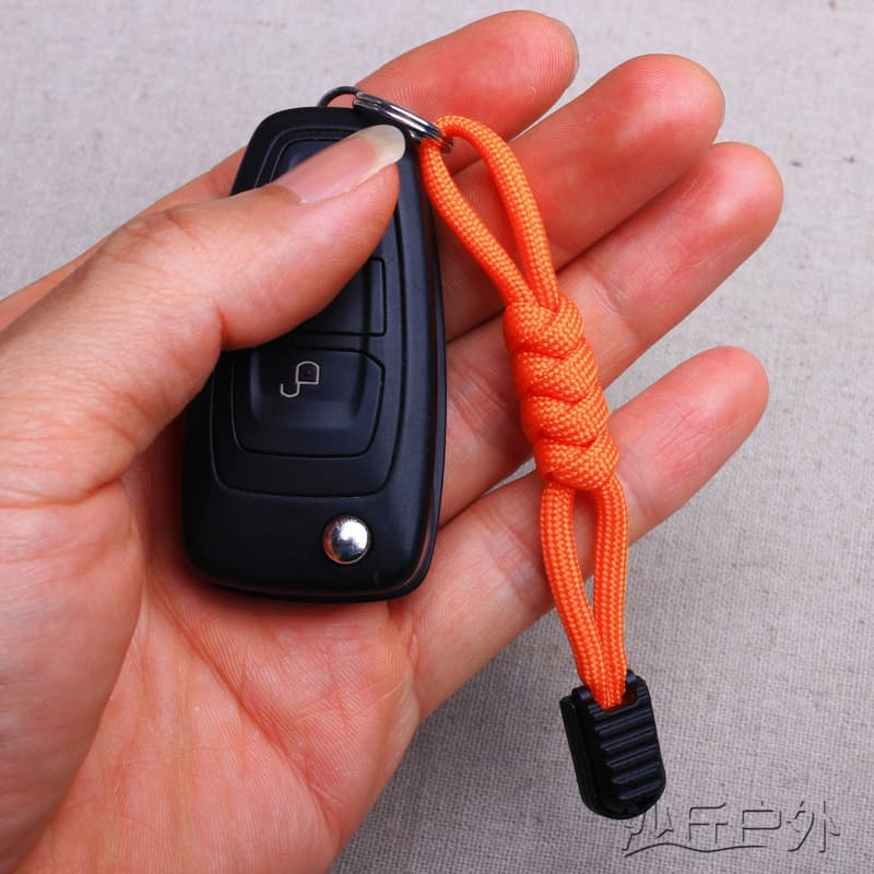 Chaveiro de carro tecido à mão pingente corda cordão Anti-perda corda de mão