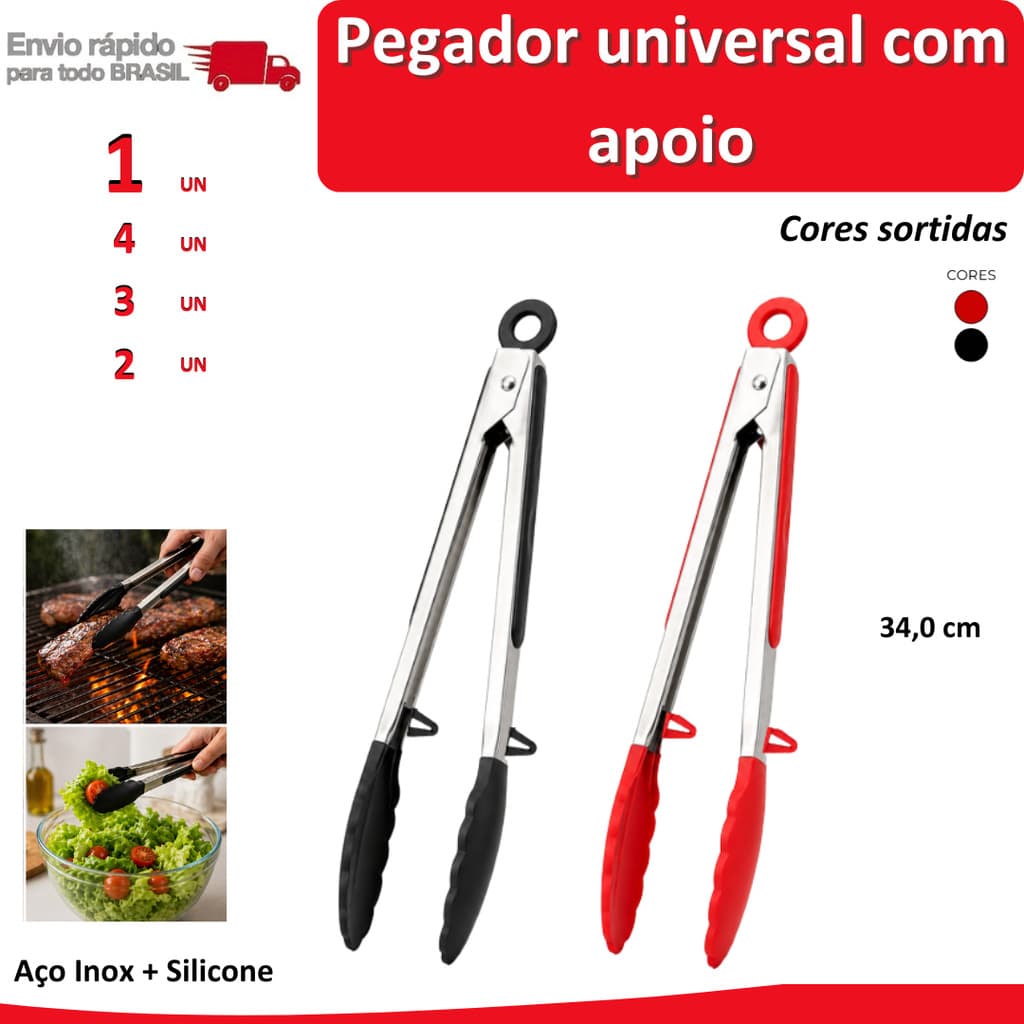 4/3/2/1 Pegador Universal Silicone Apoio cozinha talher fue espatula pao duro salada macarrão
