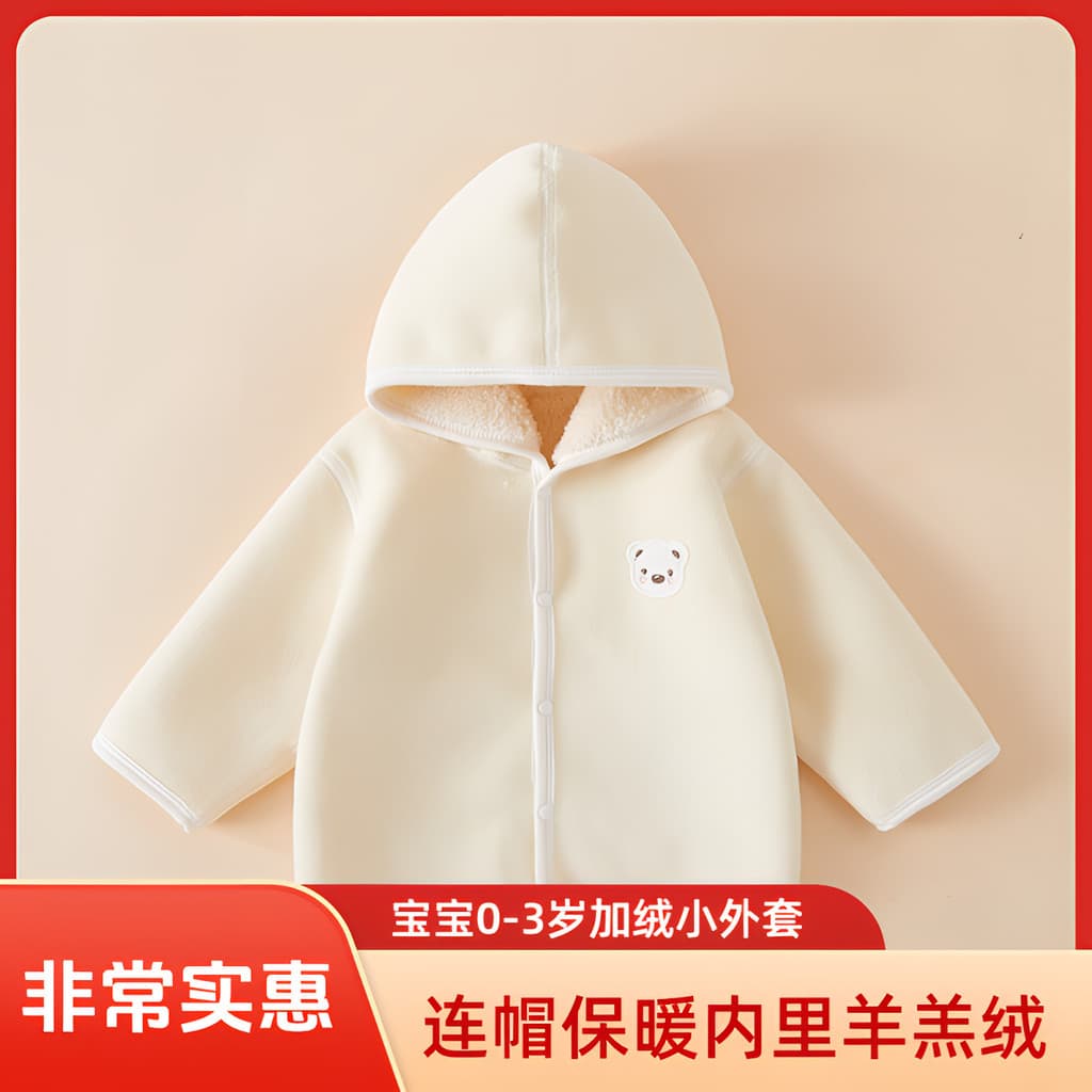 0-3 anos de idade masculino feminino bebê exterior usar roupas de lã austríaca outono inverno forro de lã quente engross