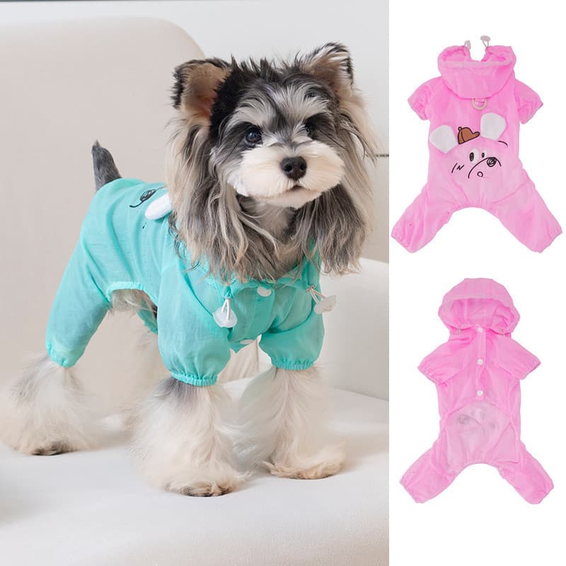 Adequado para Roupas de Cães de Raça - Roupa de Quatro Patas com Capuz e Cobertura Total em Cores Bicolores |   Roupas A