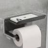 Porta Papel Higiênico Inox Suporte Banheiro Celular Parede Apoio Sanitário Pendura Gancho