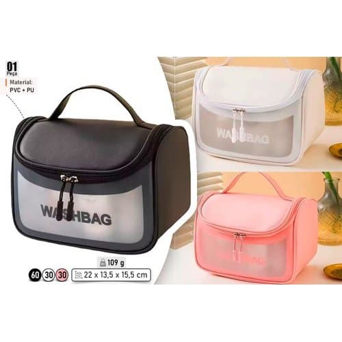 Necessaire Bolsa Mão Organizadora Alça Sortida Viagem Maquiagem Estojo Portátil Cosmético Compacta