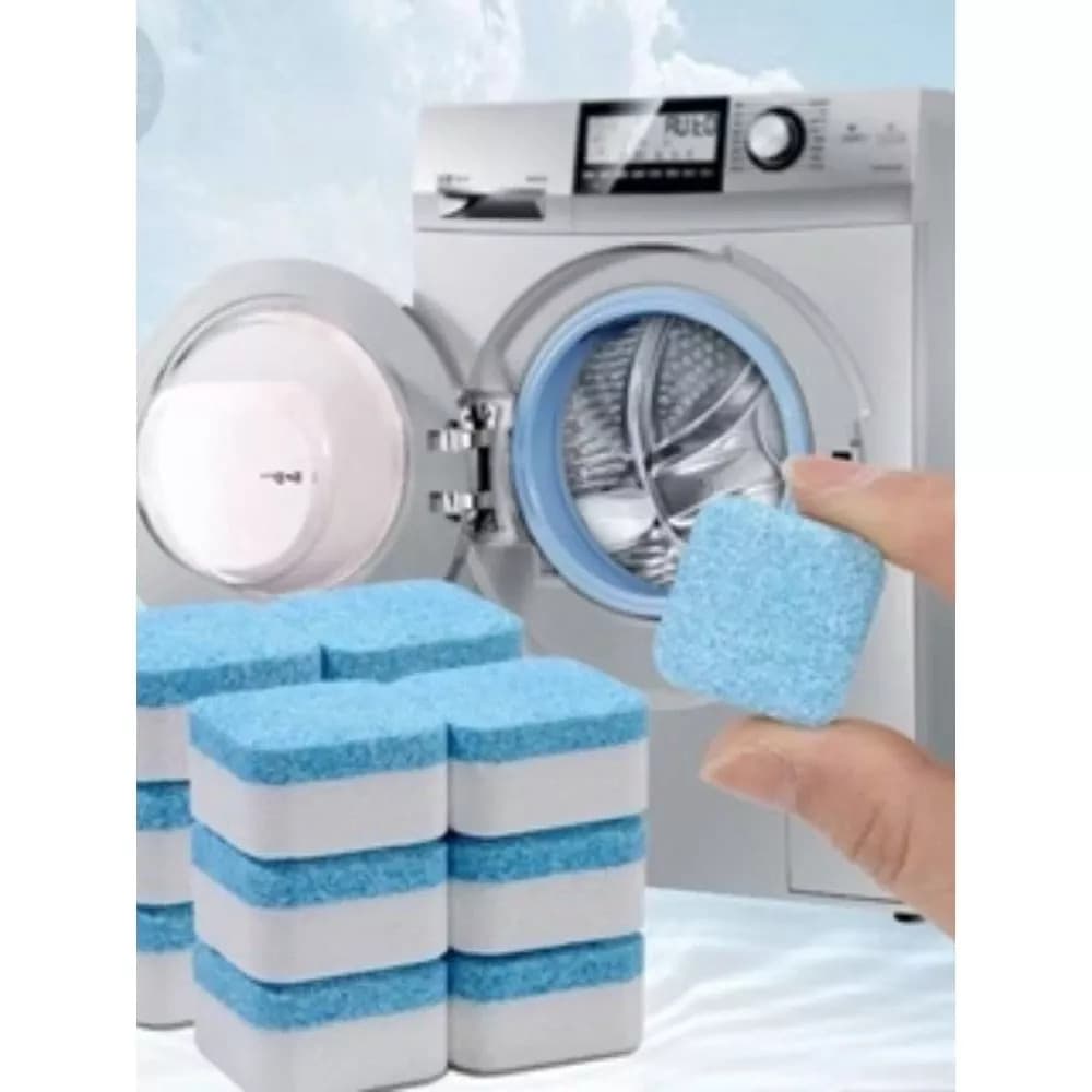 KIT20 Pastilhas para Limpeza de Máquinas de Lavar Roupas Efervescentes Multifuncional Máquinas de Lavar