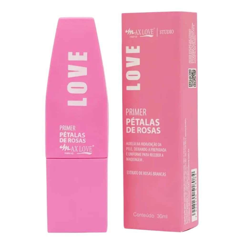 Primer Hidratante Petálas De Rosa C/ 30ml  - Max Love