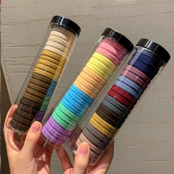 20 peças de alta elasticidade durável sem costura corda de cabelo coreano não estrangula o cabelo faixa de borracha anel
