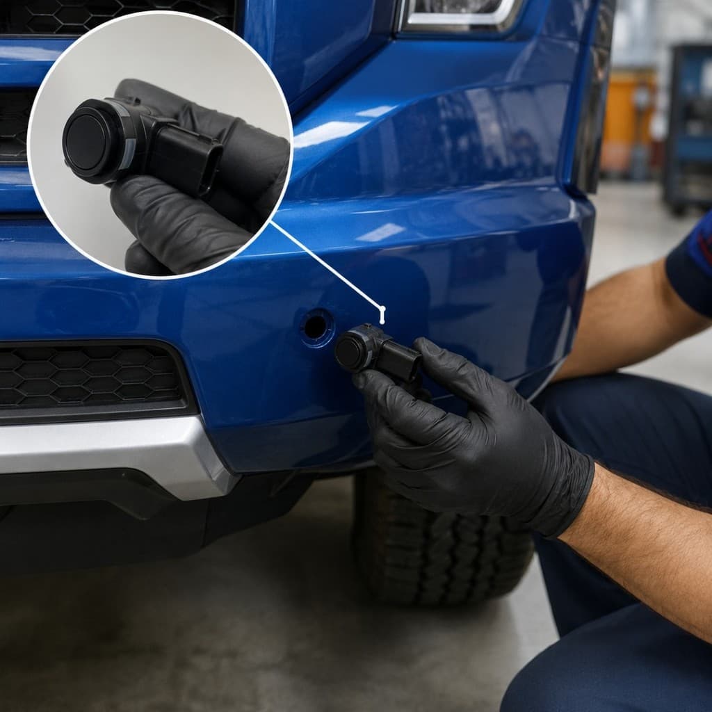 Sensor de Estacionamento Ford Ranger Preto Traseiro PDC Ré Alta Precisão Reposição F1CT15K859AAW